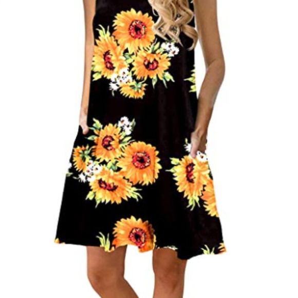 Women Casual T-Shirt Floral Summer Dress - Picture 6 of 7